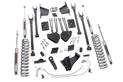 Rough Country 6" Ford 4-Link Suspension Lift Kit with Lift Blocks and N3 Shocks - 565.20